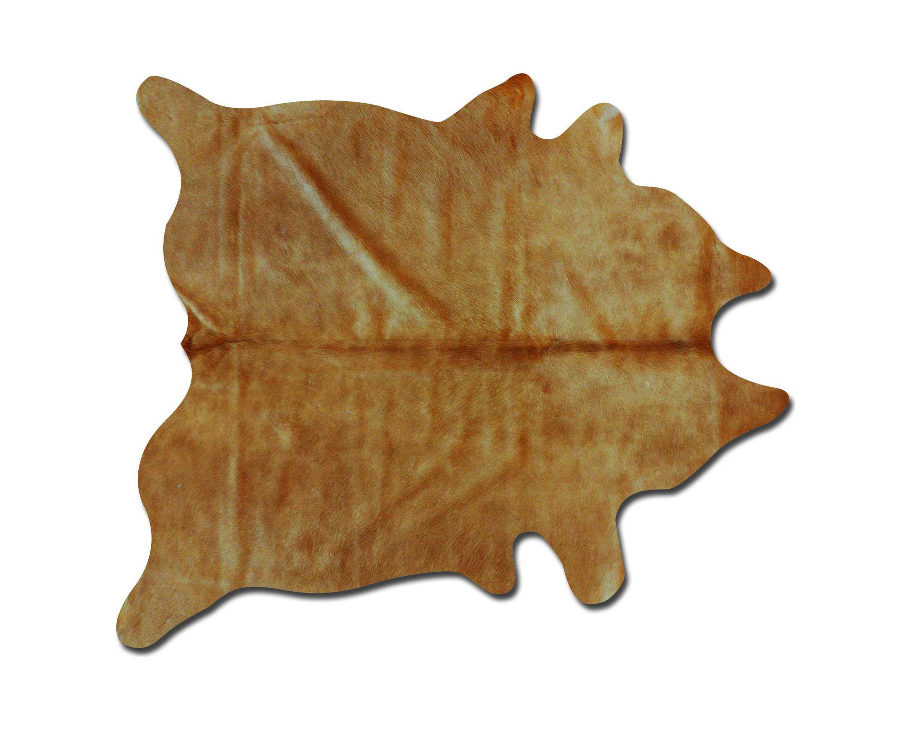 Handmade Tan Cowhide 5' x 7' Stain-Resistant Area Rug