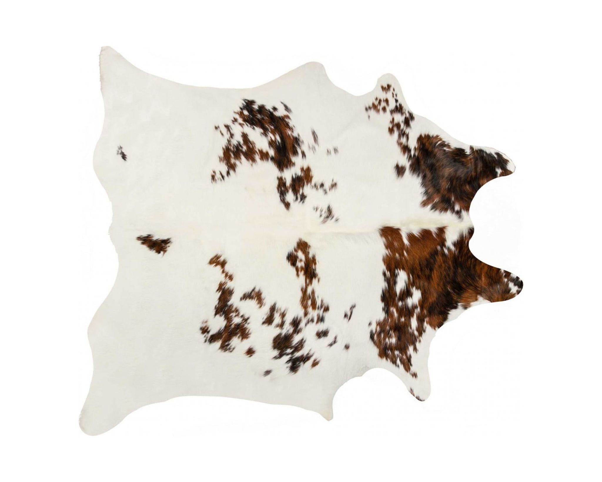 Luxurious Hand-Knotted Blue Cowhide Wool Area Rug, 5' x 7'