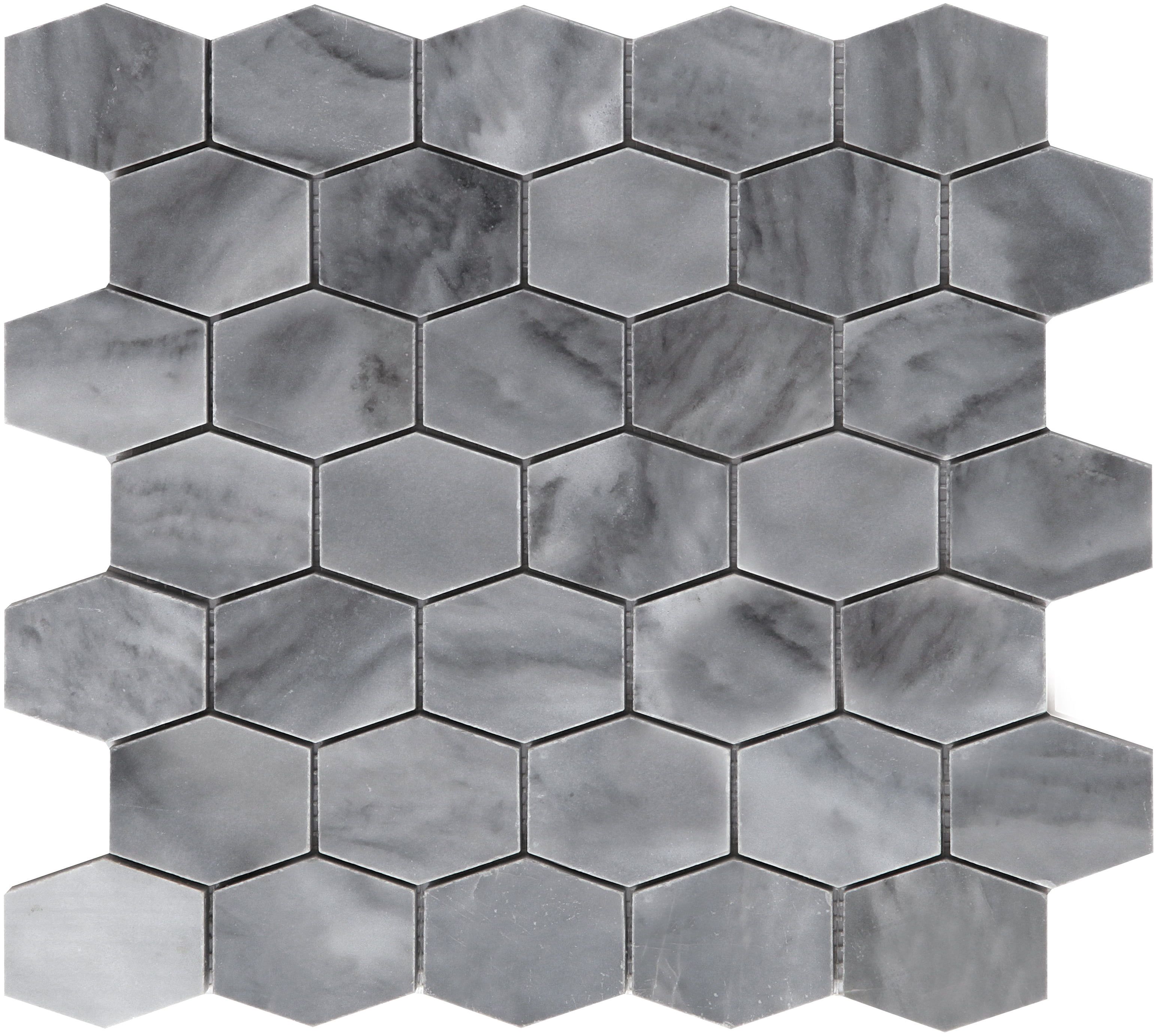 Gray Hexagon Polished Marble Mosaic Tile for Bathroom and Kitchen