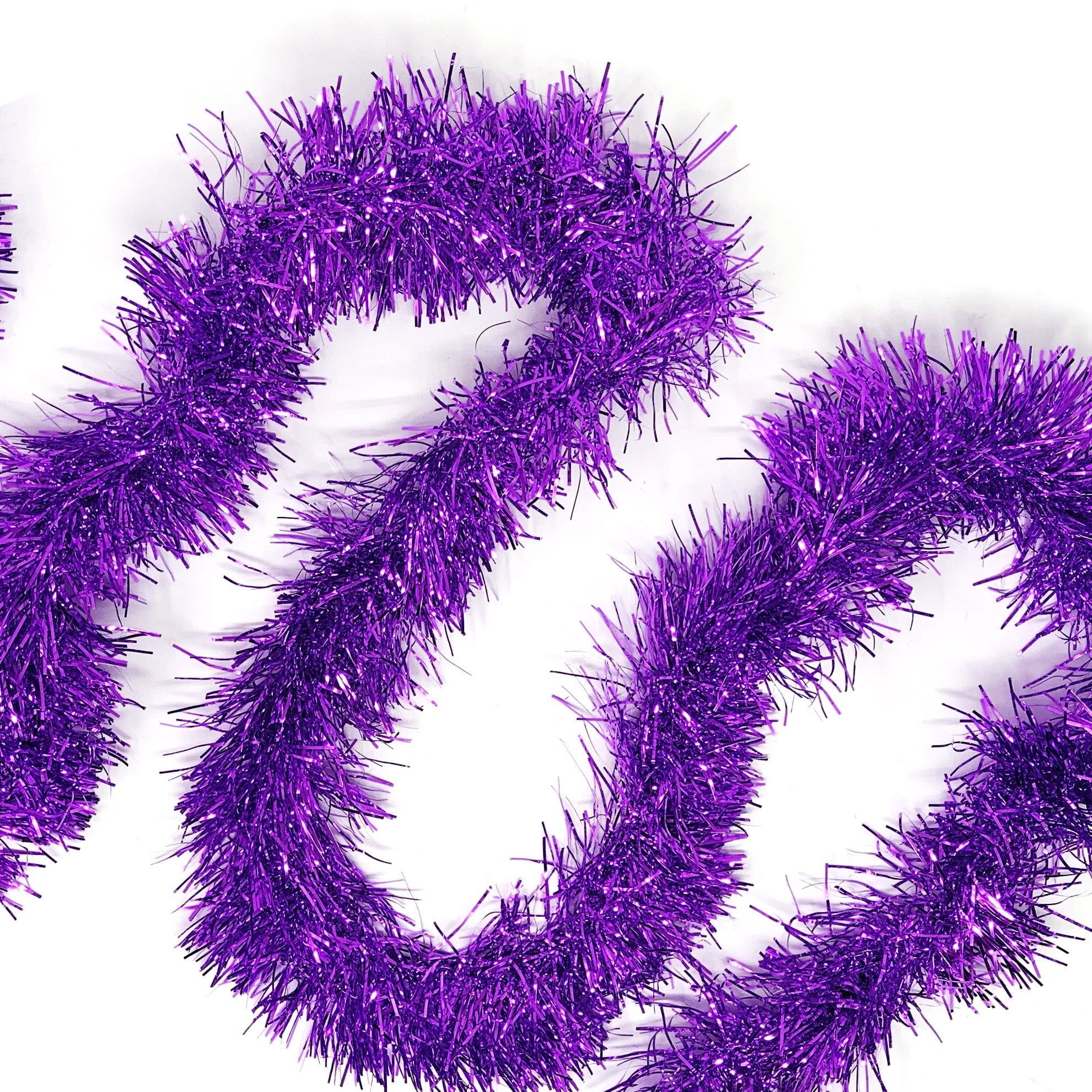 50 Feet Purple Tinsel Christmas Garland Decoration