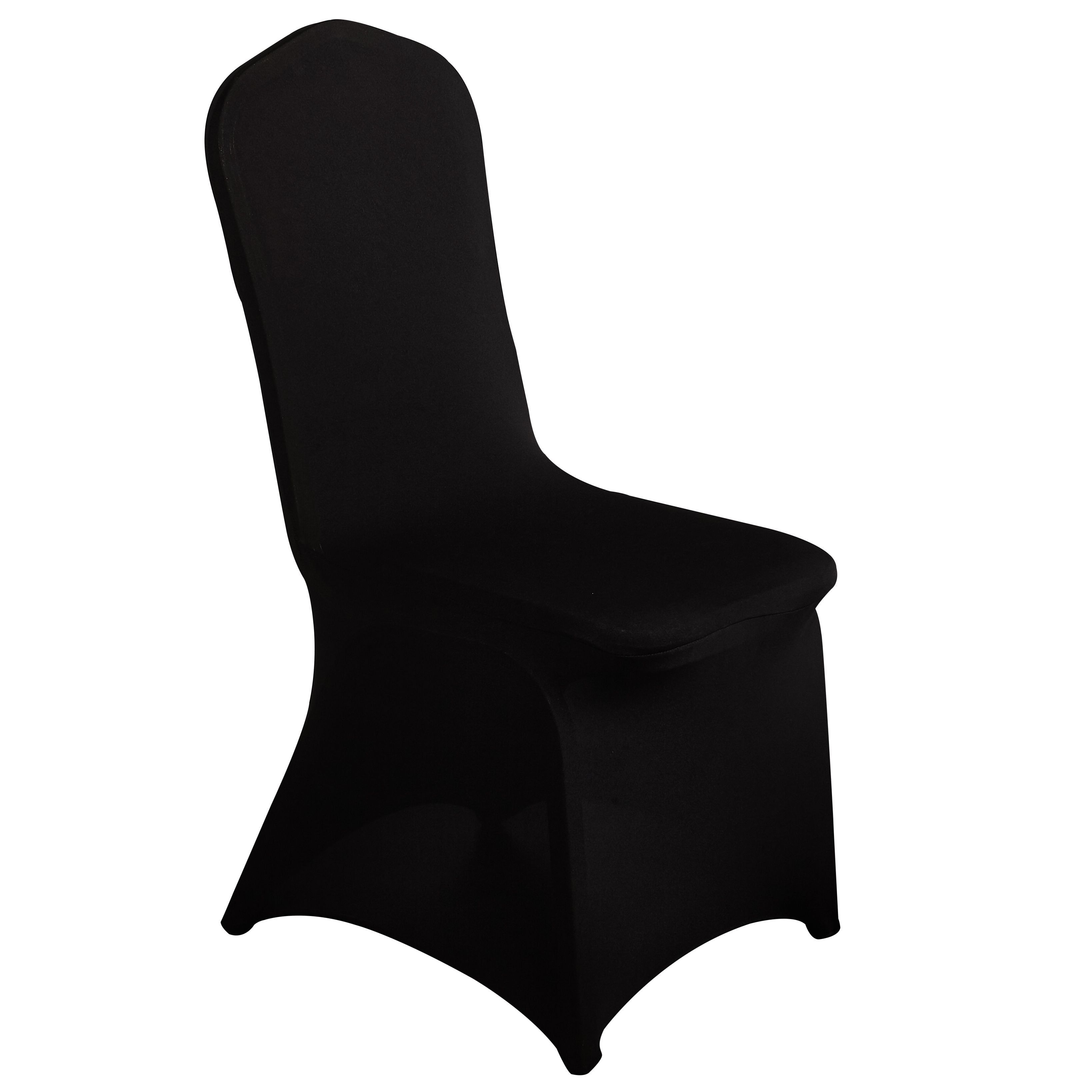 Black Stretch Spandex Dining Chair Covers, Set of 50