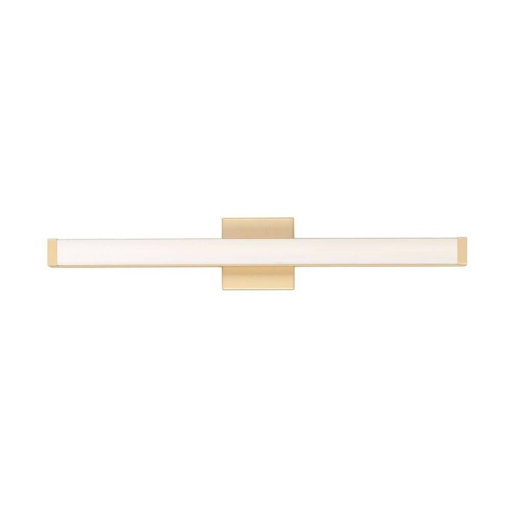 Gold 30-Inch LED Outdoor Vanity Light with Acrylic Shade