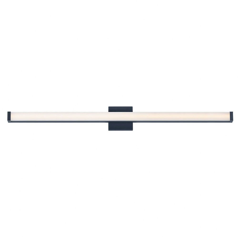 Sleek 48" Black LED Bath Vanity Light with Dimming Capability