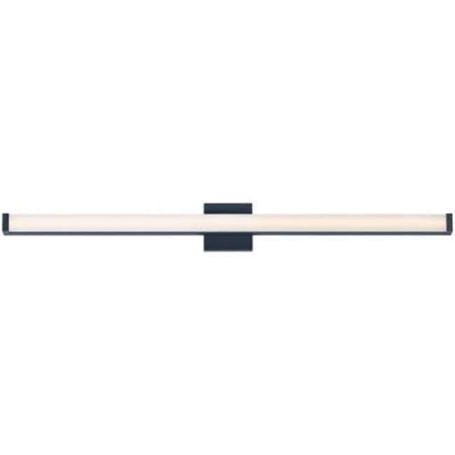 Sleek 48" Black LED Bath Vanity Light with Dimming Capability