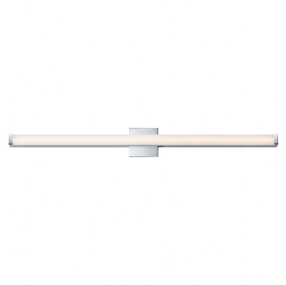 Eco-Friendly Polished Chrome 48" LED Vanity Light with Acrylic Shade