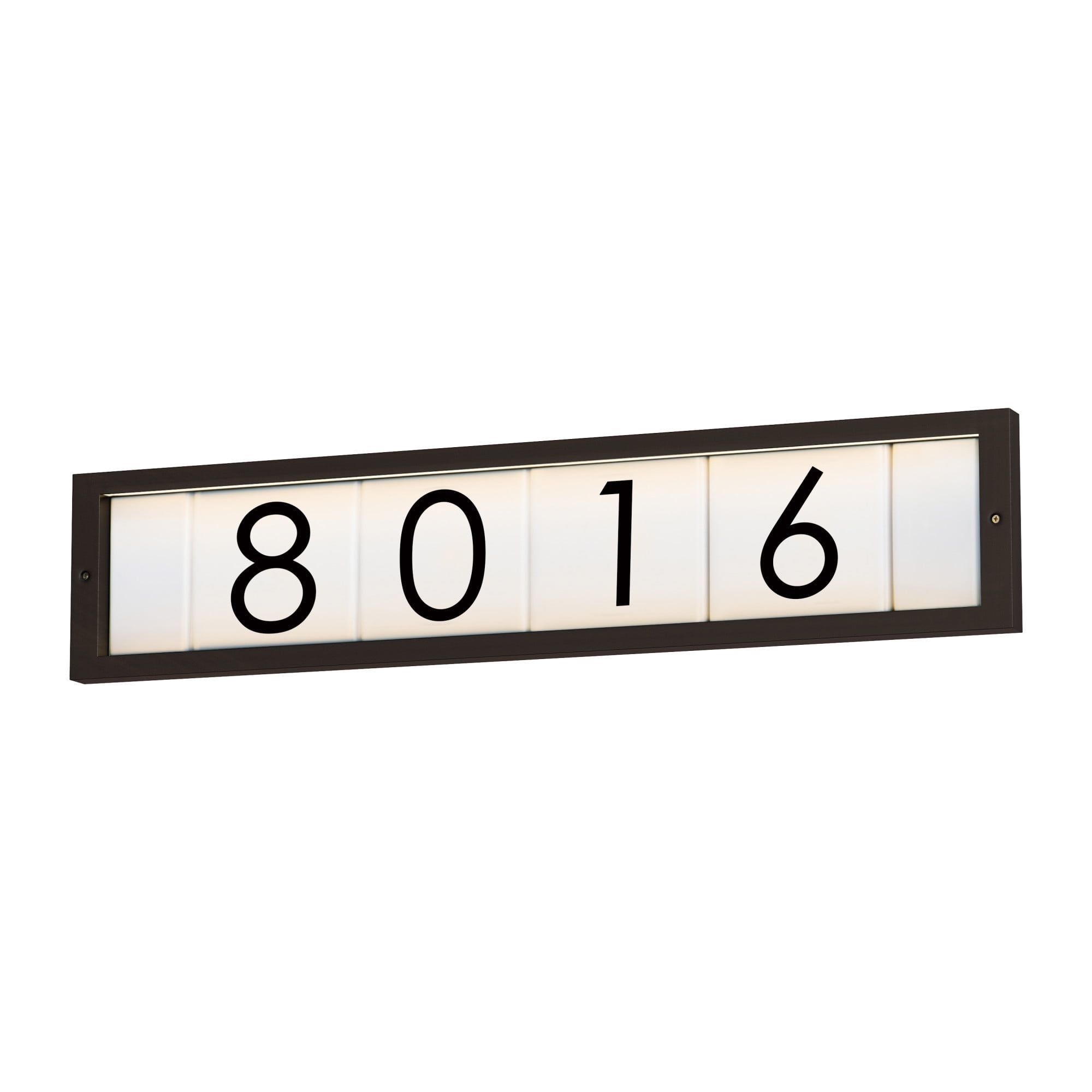 Bronze LED Address Frame with PC Shade, 25-inch