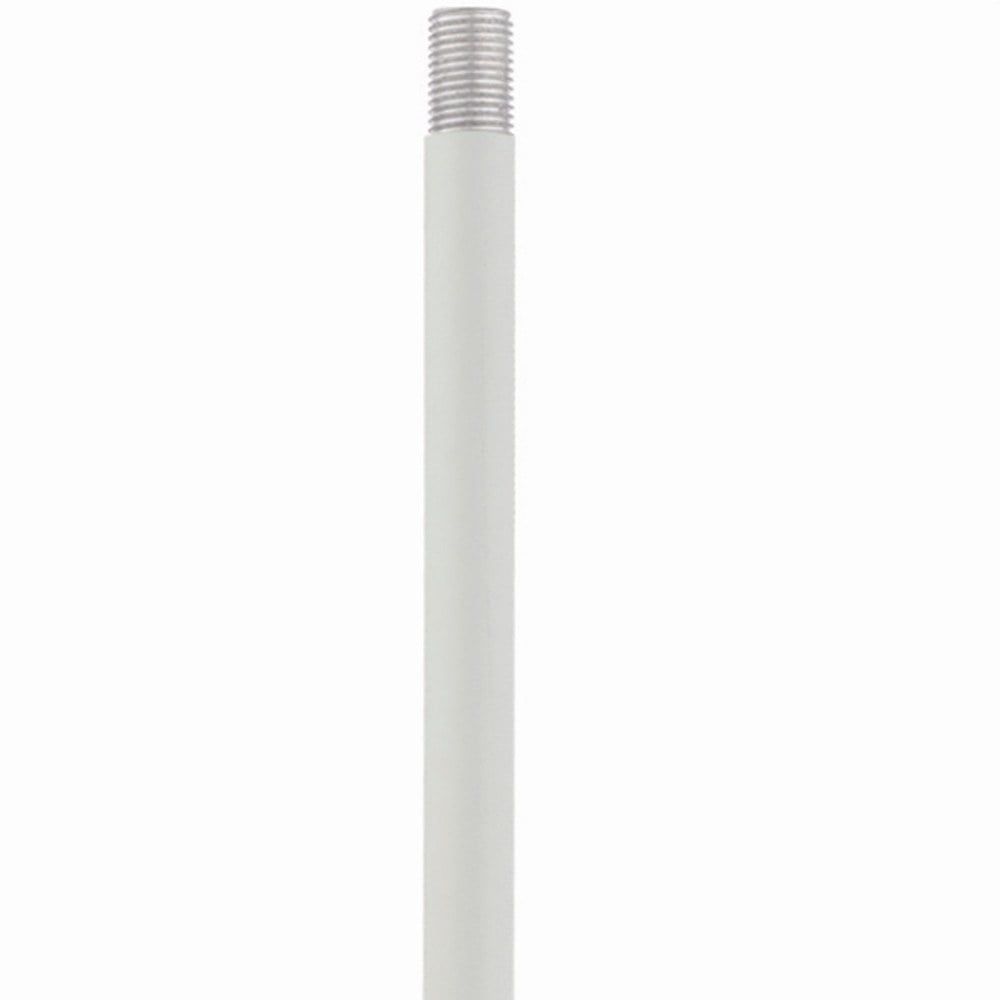 White Steel 12-Inch Extension Rod for Lighting