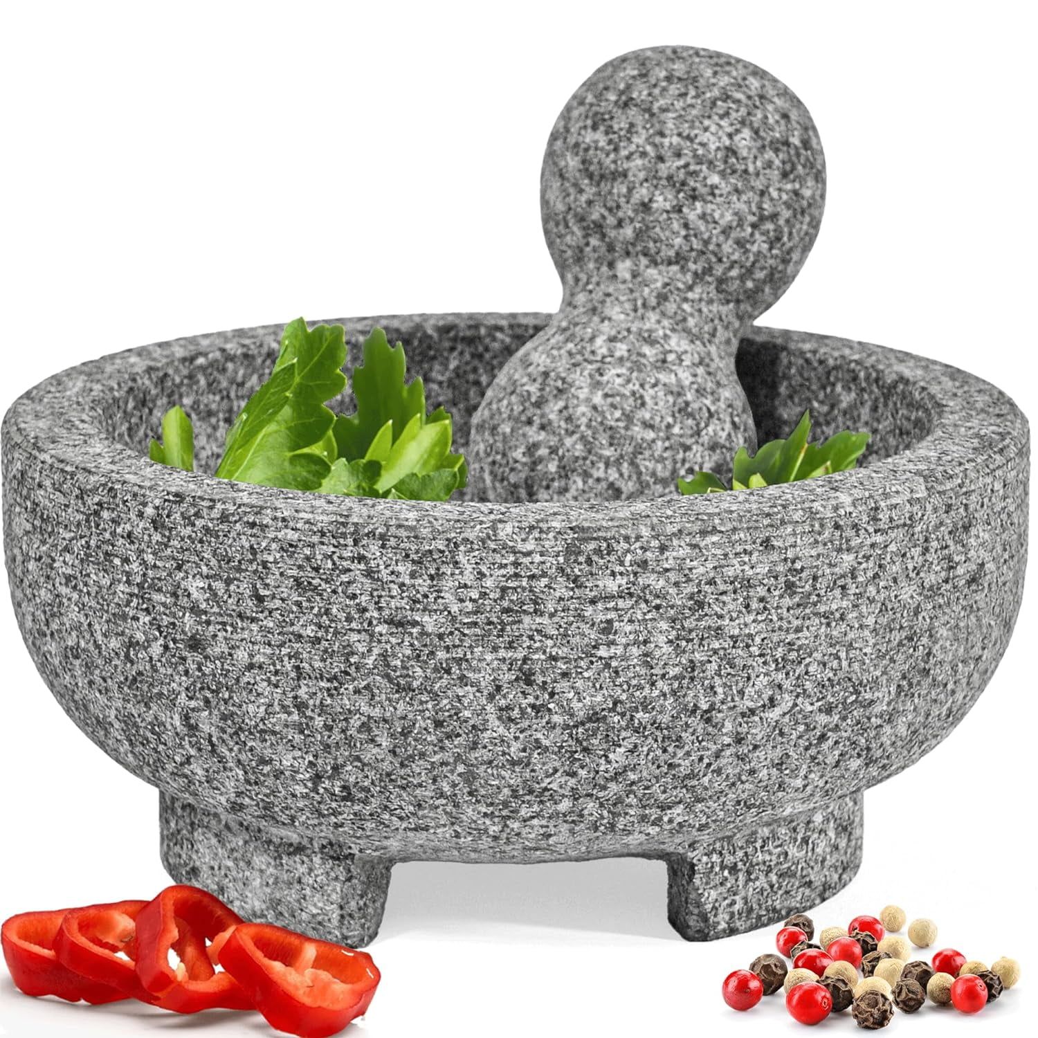 6.1 Inch Granite Molcajete for Spices and Pastes