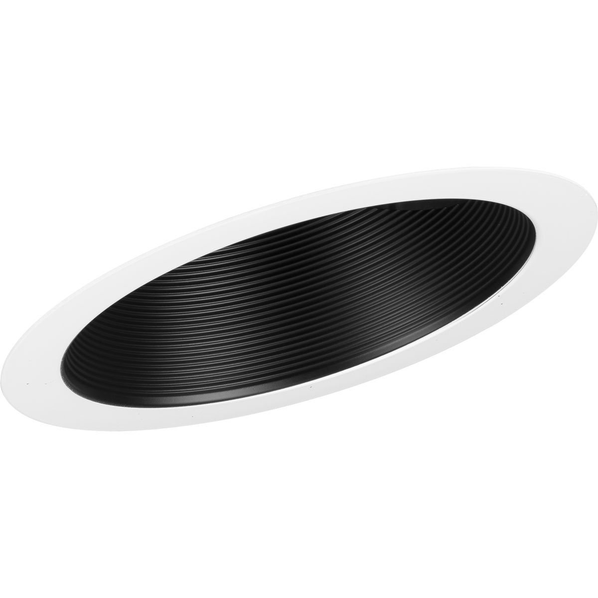 Black Aluminum 6" Recessed Sloped Ceiling Step Baffle Trim