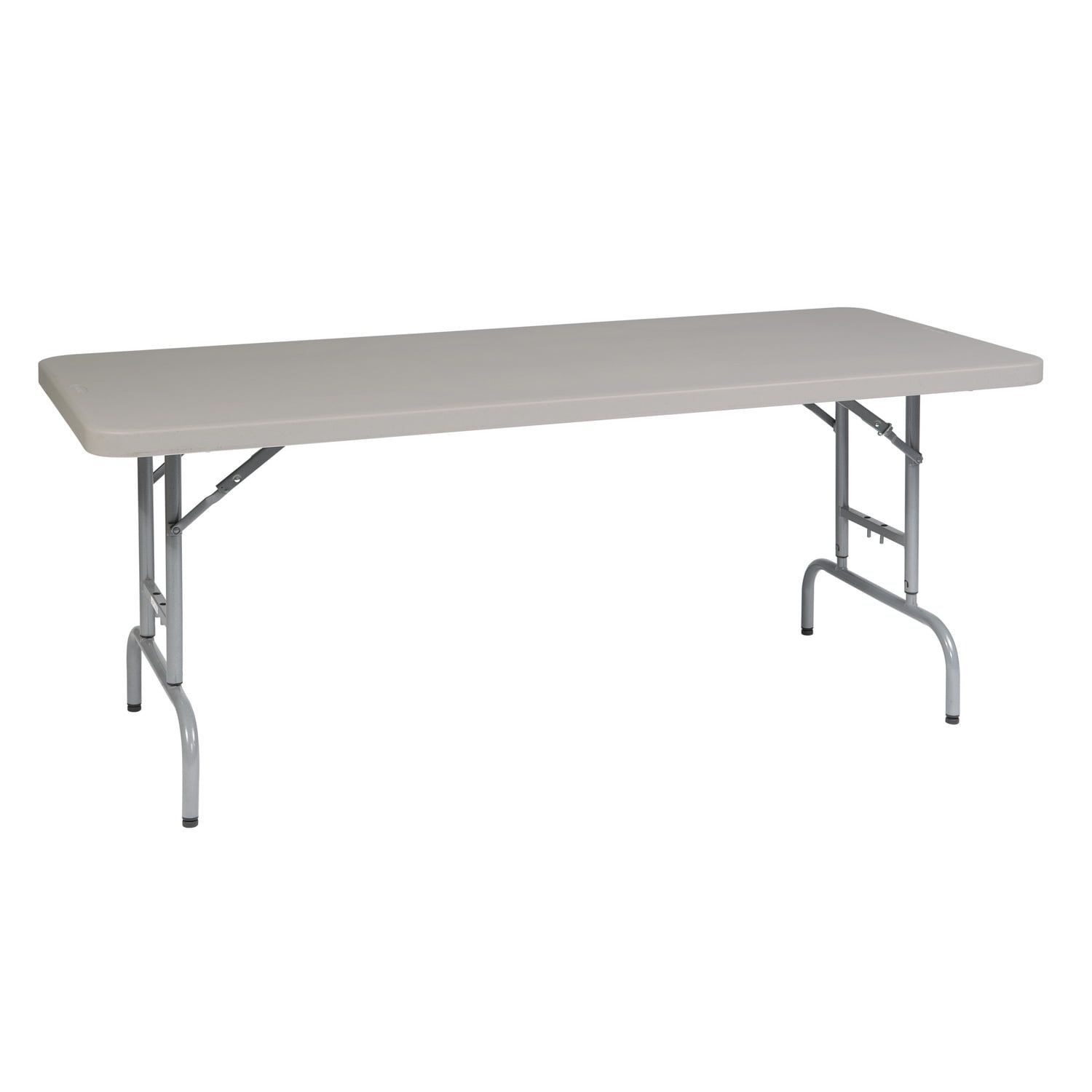 72" Light Grey Resin Rectangular Adjustable Table