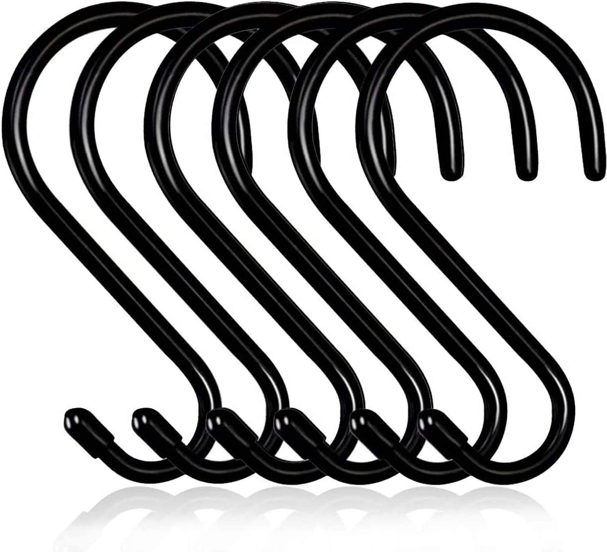 6 Inch Black Vinyl Coated Heavy Duty Metal S Hooks