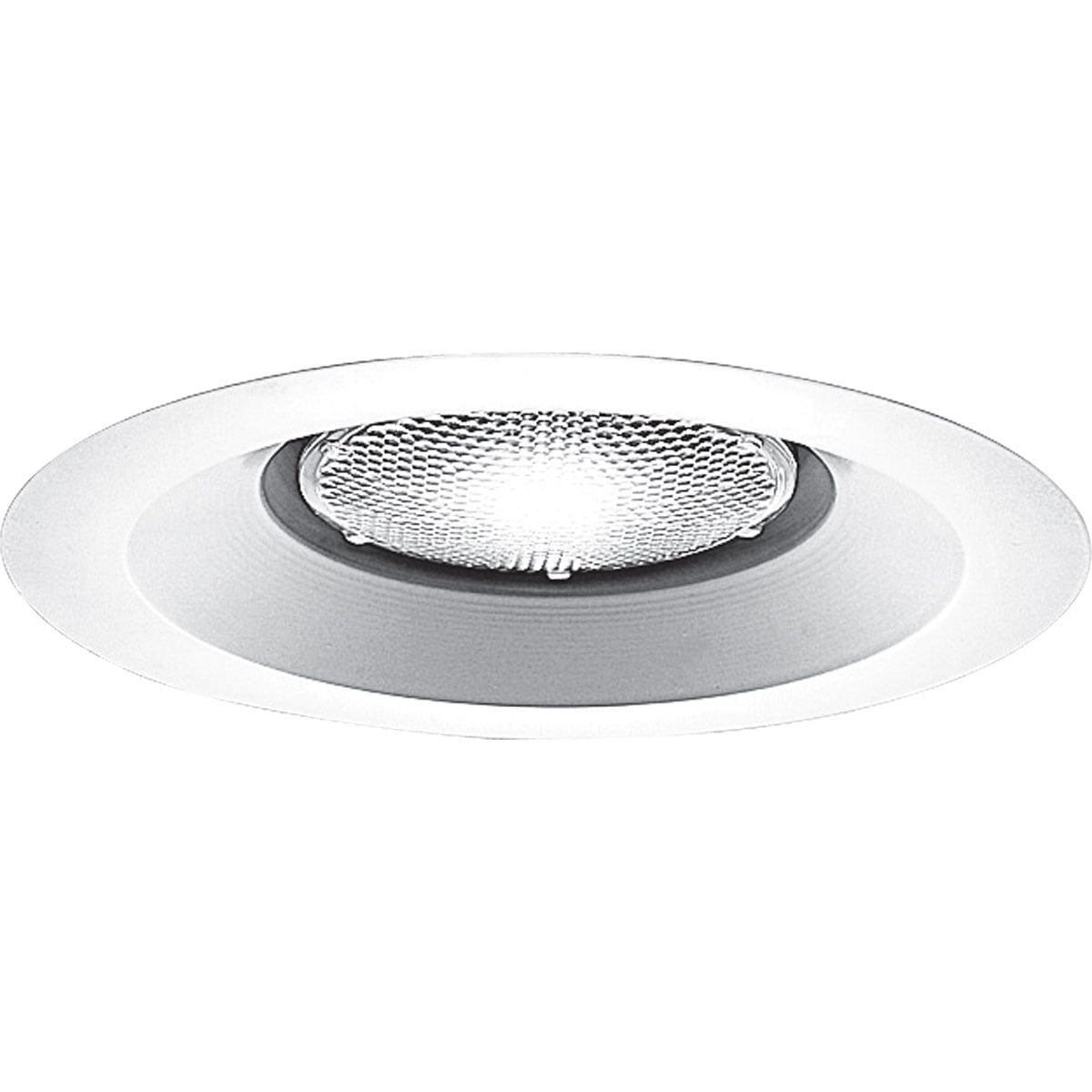 White Aluminum 6'' Open Recessed Trim for Indoor/Outdoor Use