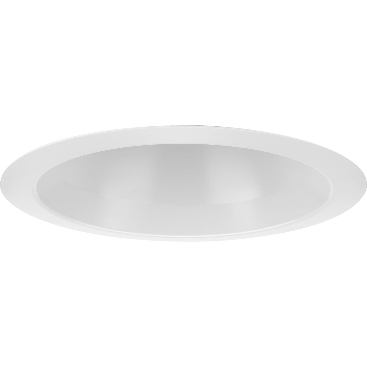 6" White Aluminum Recessed Open Shower Trim