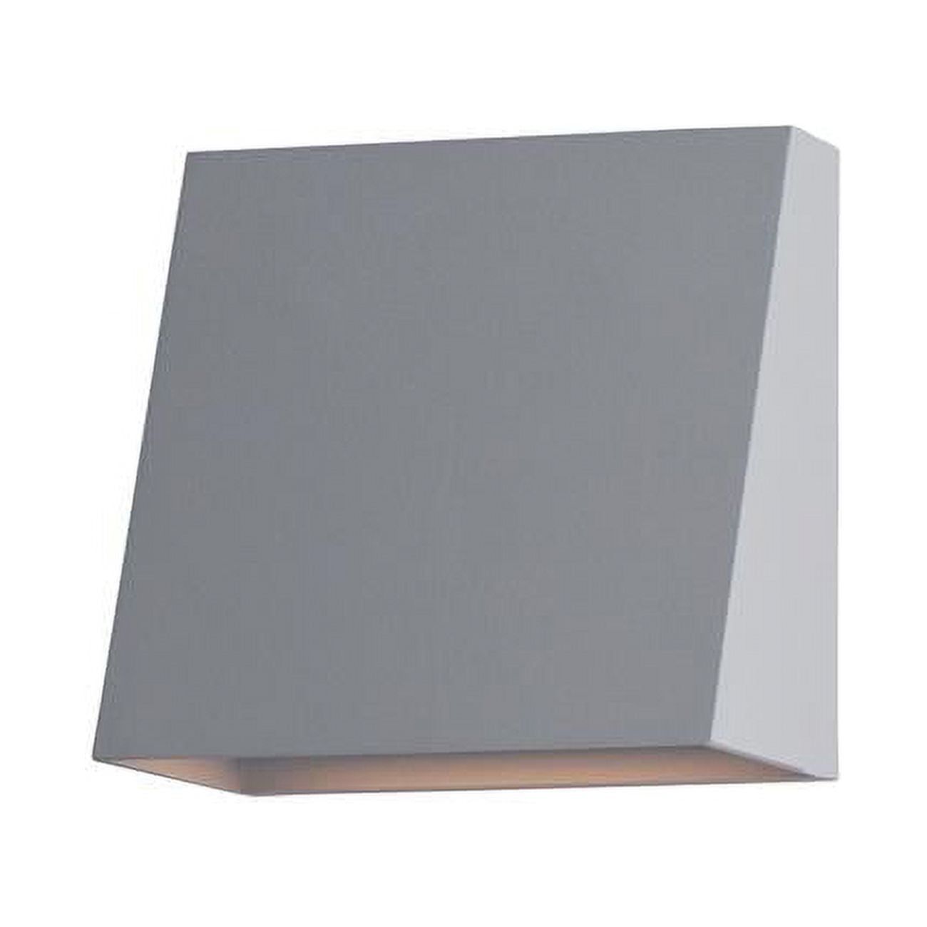 Silver 6" Dimmable LED Outdoor Wall Sconce