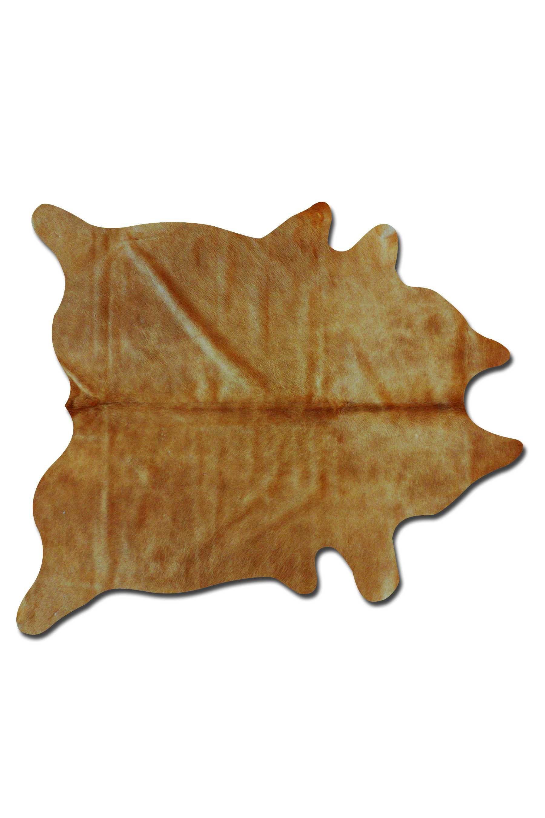 6' x 7' Golden Honey Tan Cowhide Area Rug