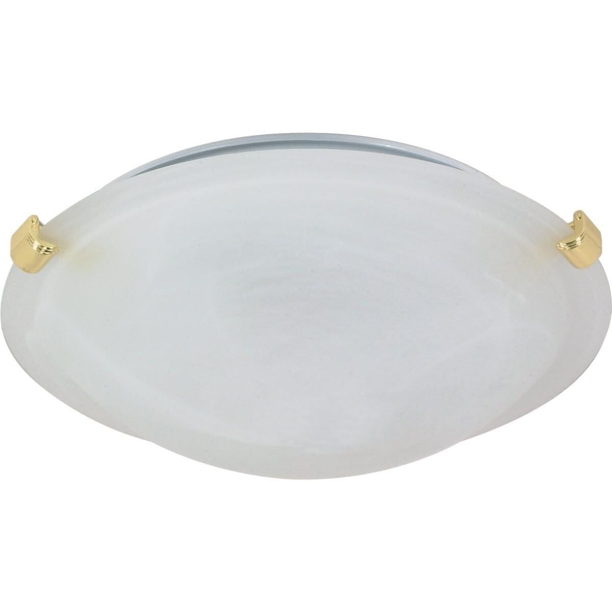 Polished Brass Transitional Flush Mount Indoor/Outdoor Light