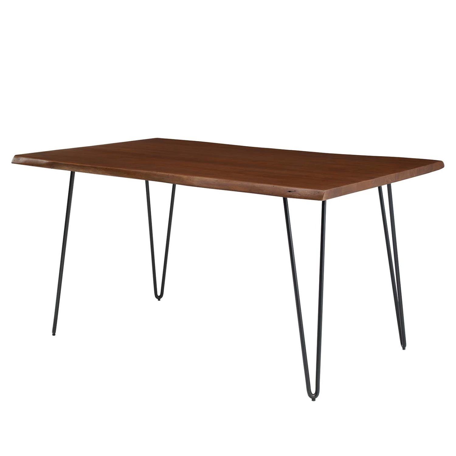 Ardor 60" Black Walnut Acacia Wood Dining Table with Hairpin Legs