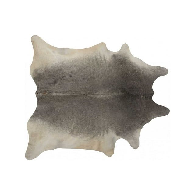 Luxurious Handmade Brazilian Gray Cowhide 5' x 7' Area Rug