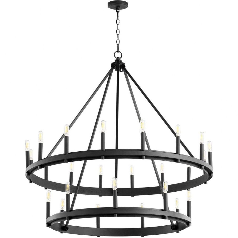 Noir Black 25-Light Candelabra Chandelier