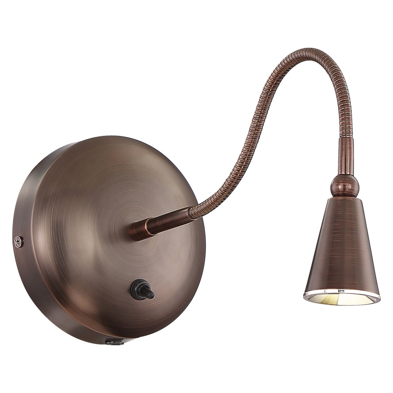 Bronze 10" LED Gooseneck Outdoor Wall Sconce