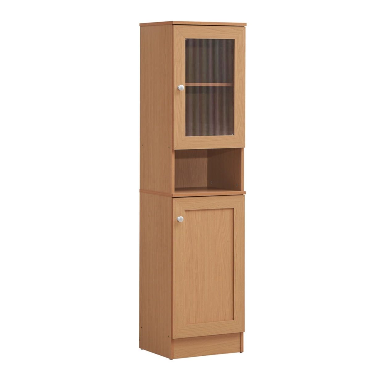 Beech Tall Slim Kitchen Pantry with Enclosed Storage