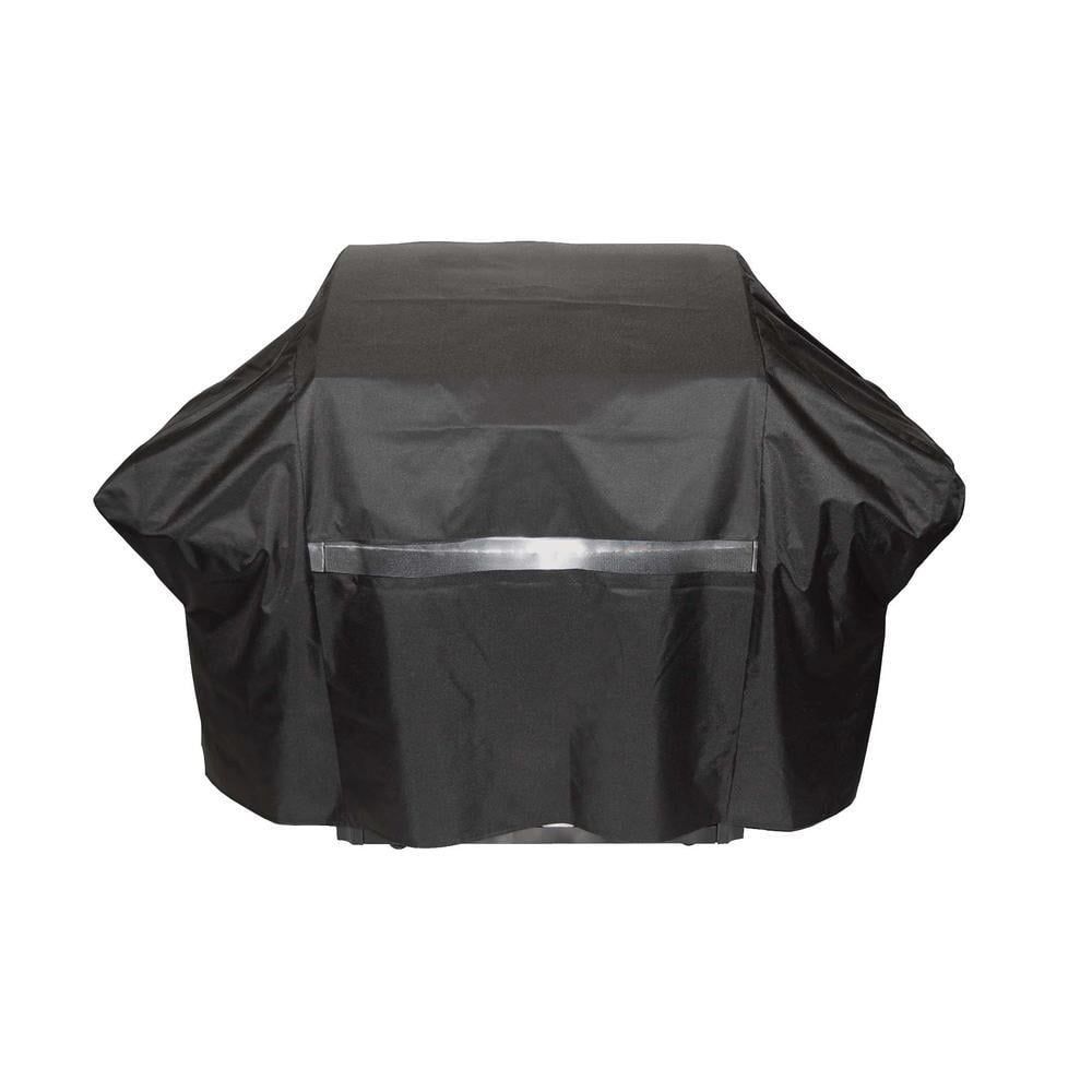 65-Inch Black Weather Resistant Polyester Grill Cover