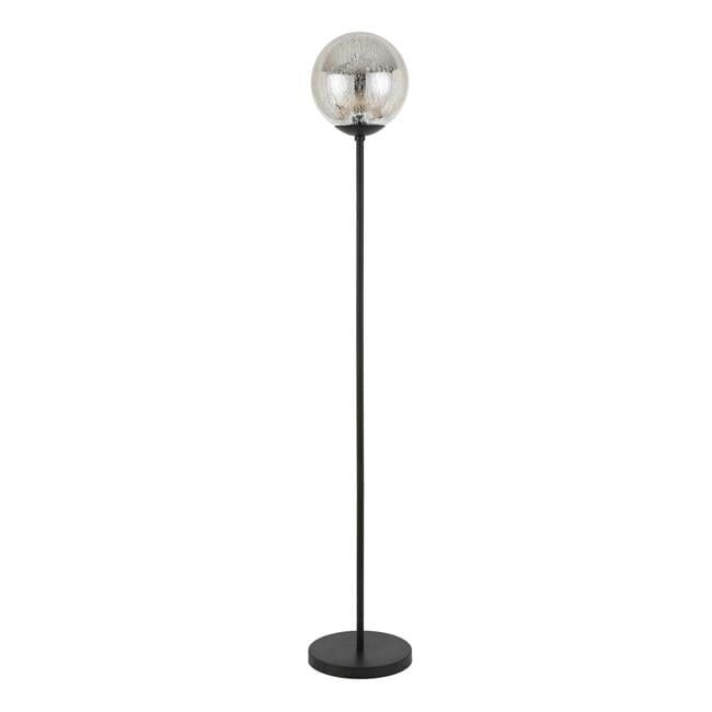 66'' Black Floor Lamp with Clear Glass Globe Shade