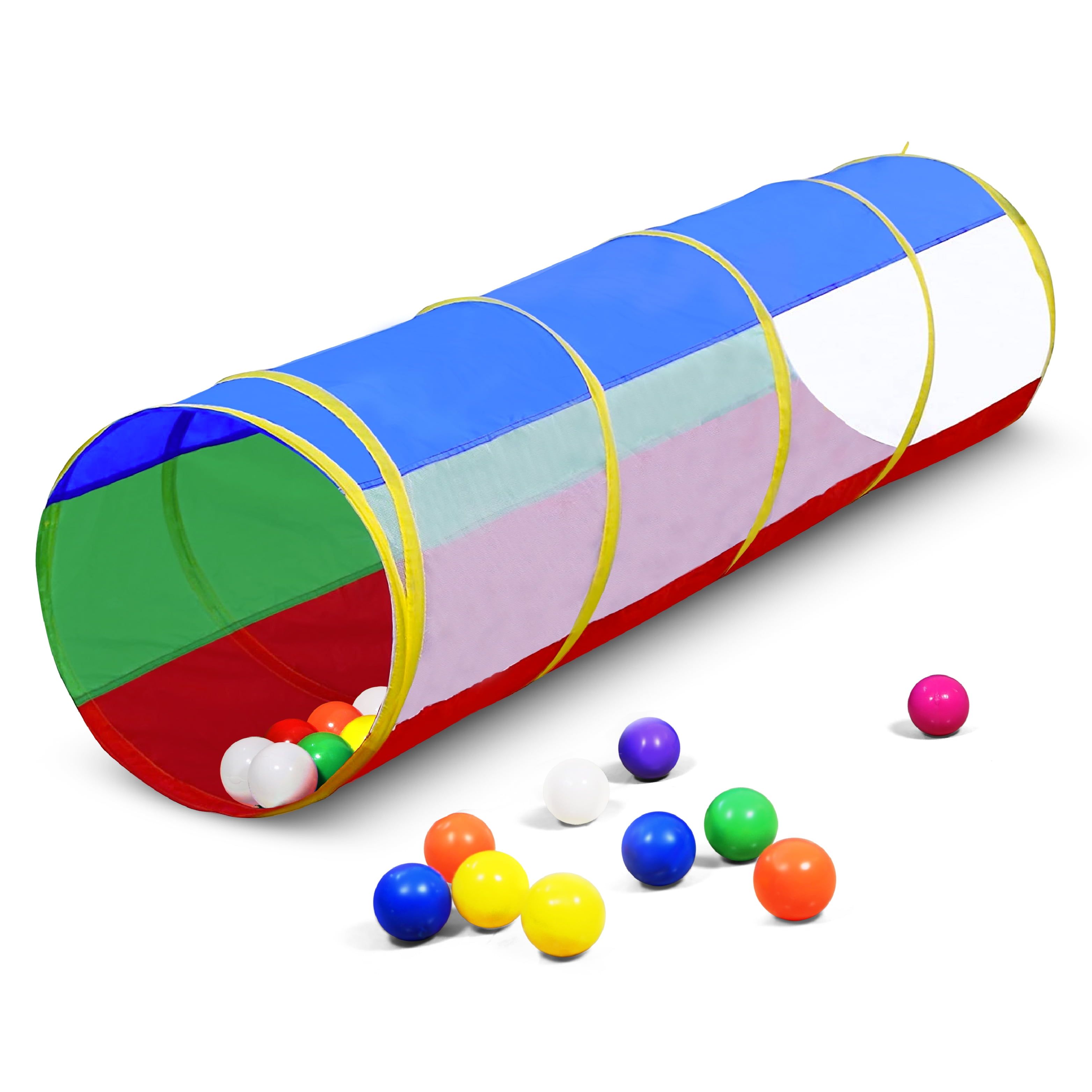 6ft Multicolor Polyester Play Tunnel for Kids