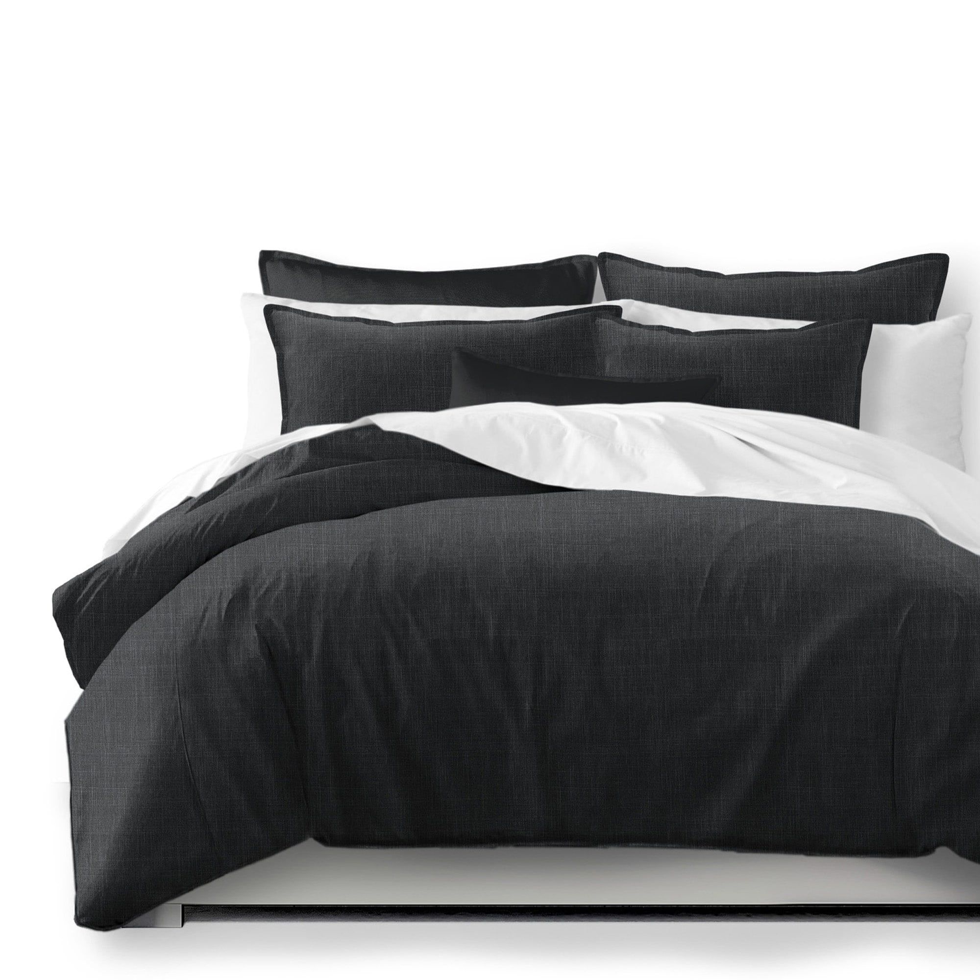 Austin Charcoal Queen Duvet Cover and Pillow Sham Set