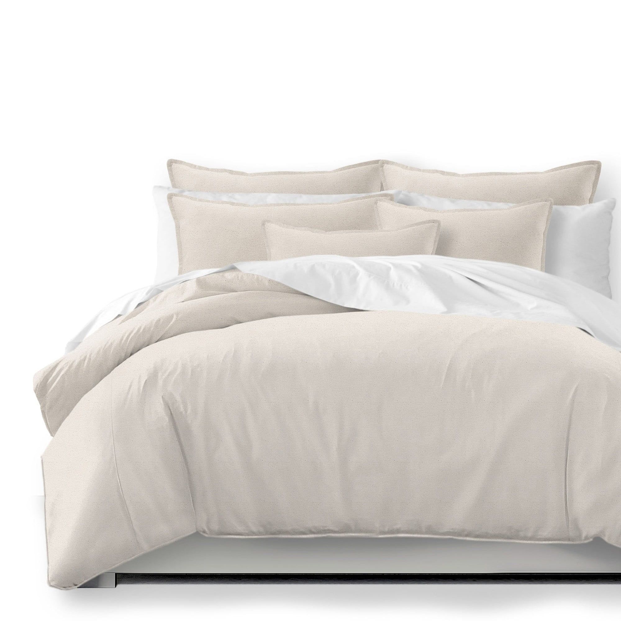 Braxton Natural Cotton Full Duvet Cover and Pillow Shams Set