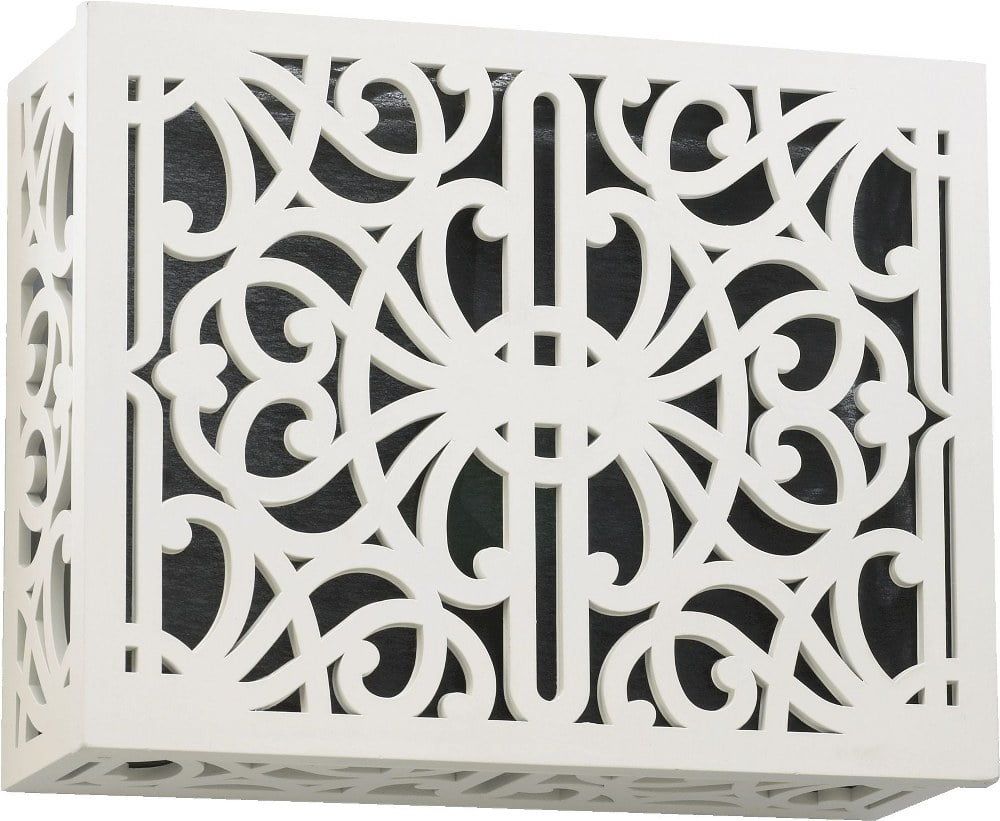 Studio White Ornate Metal Door Chime Grille
