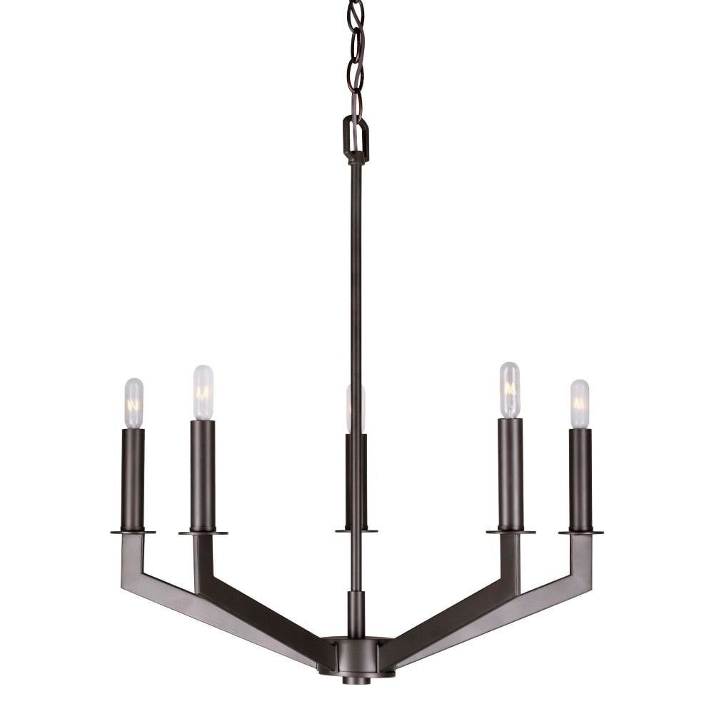 Taj Elegance 5-Light Chandelier in Antique Bronze Finish