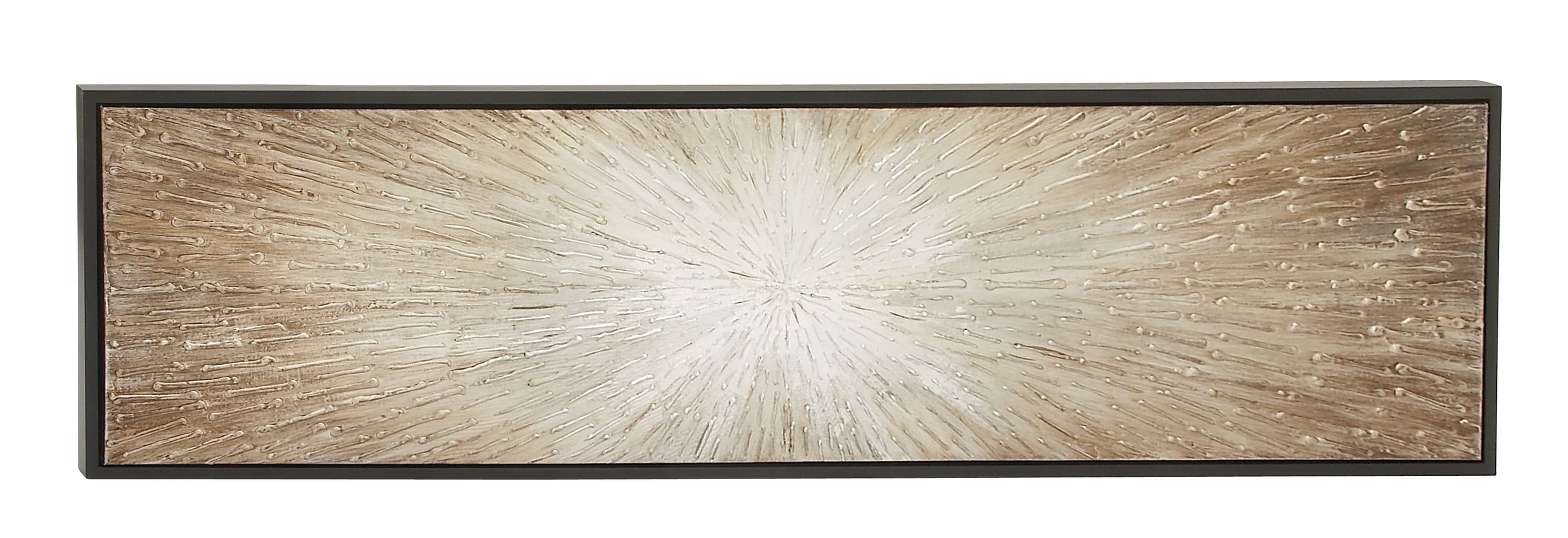 73" x 22" Brown Radial Starburst Canvas Wall Art