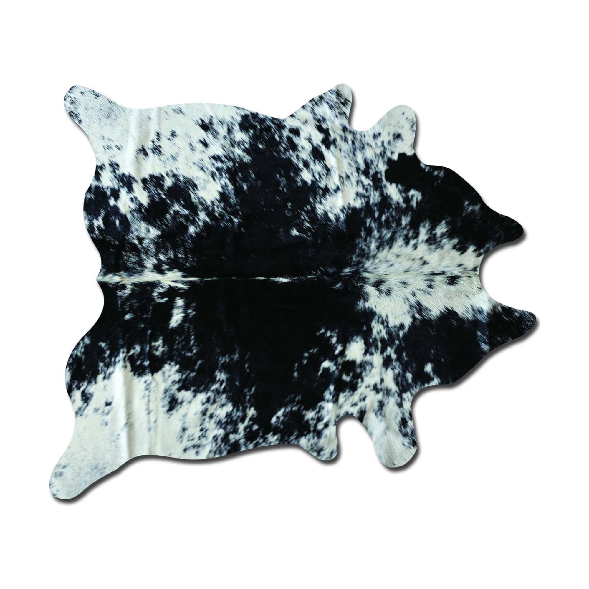 Handcrafted 72" x 84" Salt & Pepper Black and White Cowhide Rug