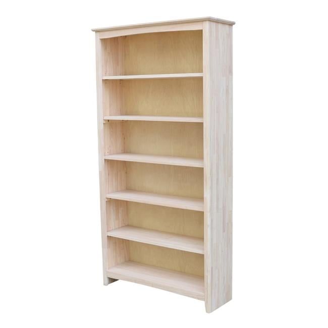 Natural Parawood Adjustable 72-Inch Bookcase