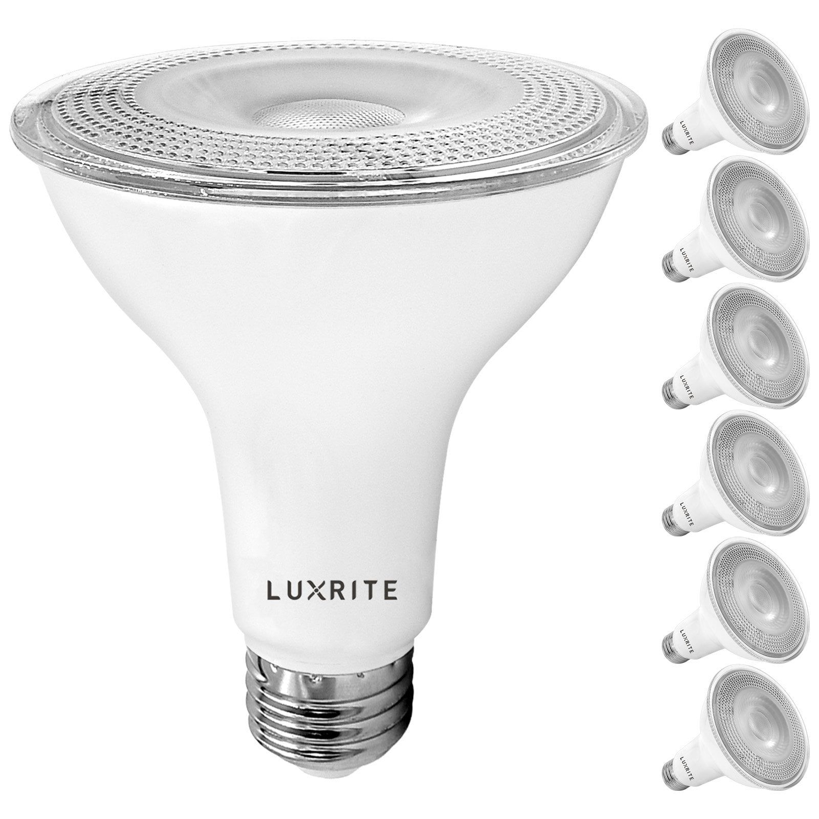 Luxrite White Dimmable LED Flood Light Bulb 6-Pack
