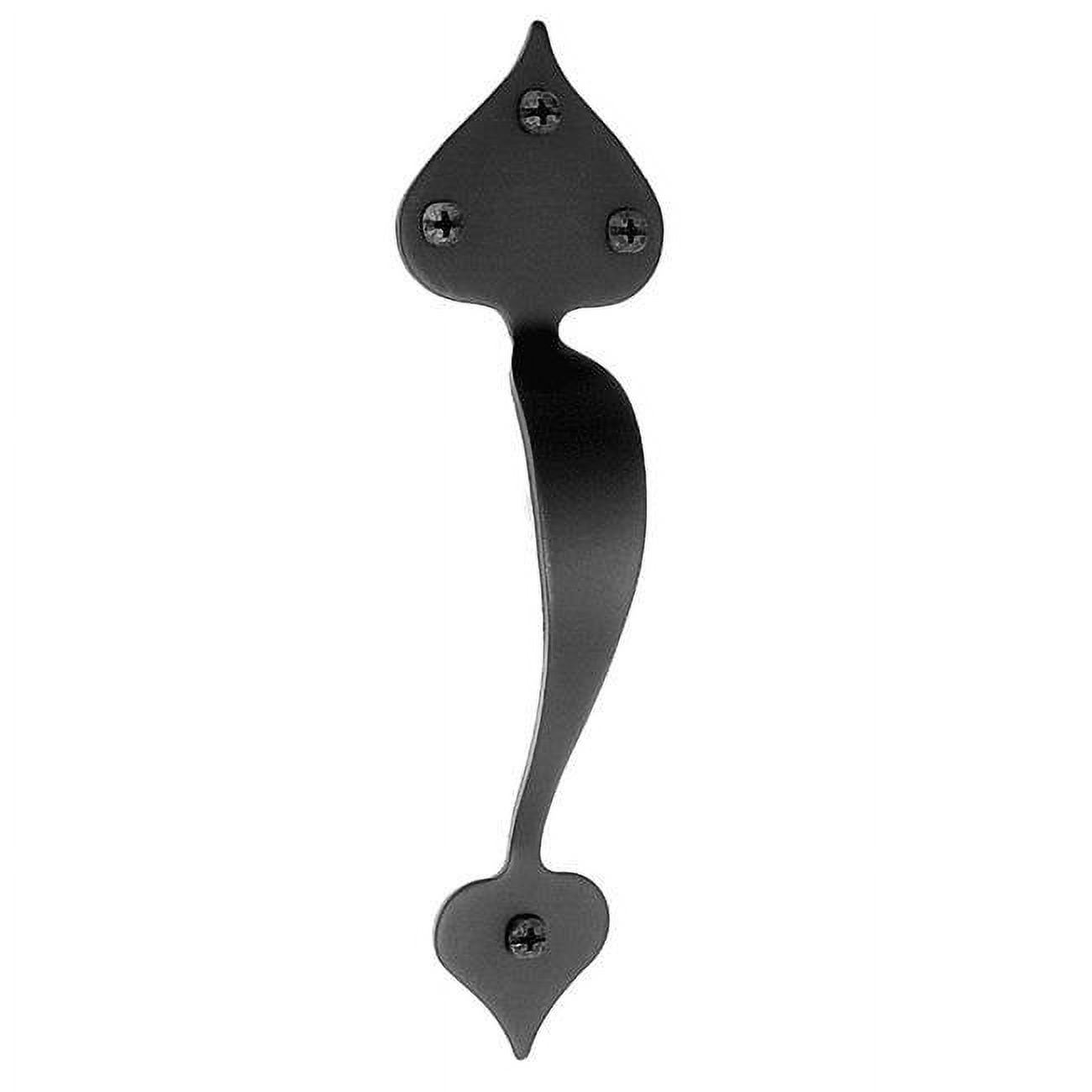 8-3/4'' Black Cast Iron Heart Door Pull