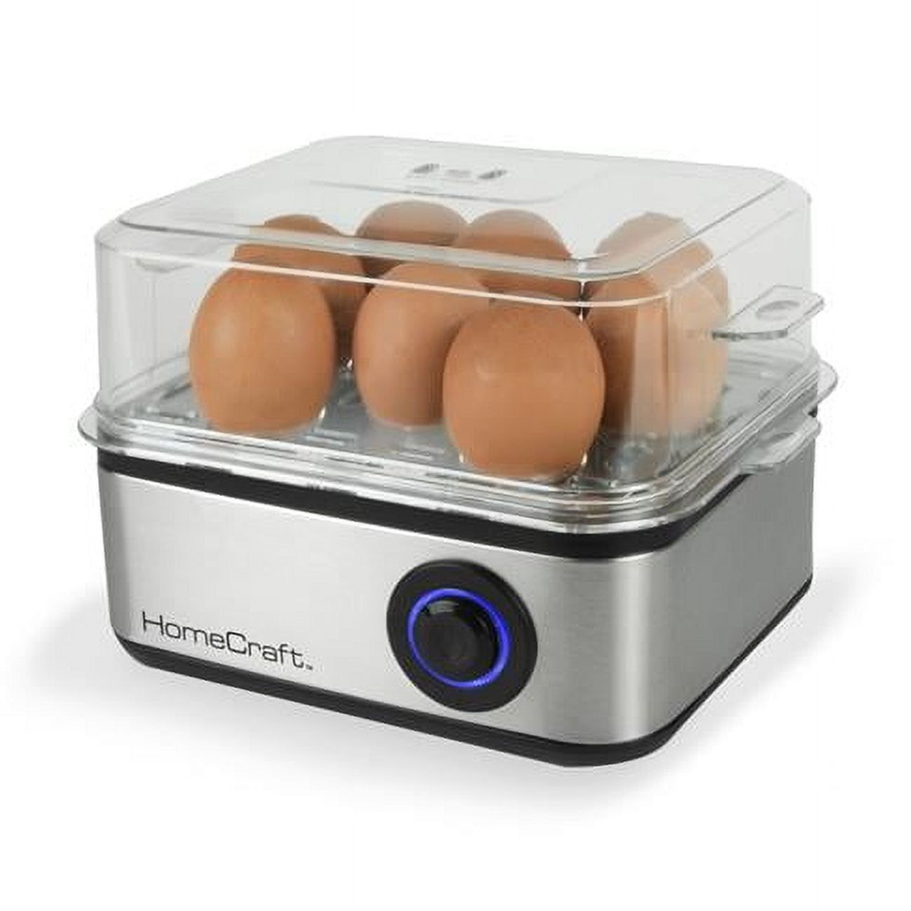 Stainless Steel 8-Egg Cooker with Buzzer