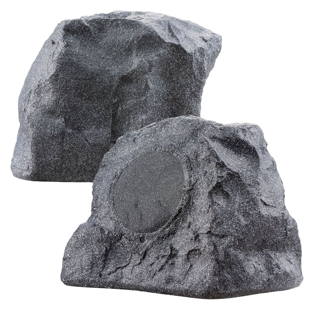 Granite Gray 8" Wireless Outdoor Rock Speaker 200W