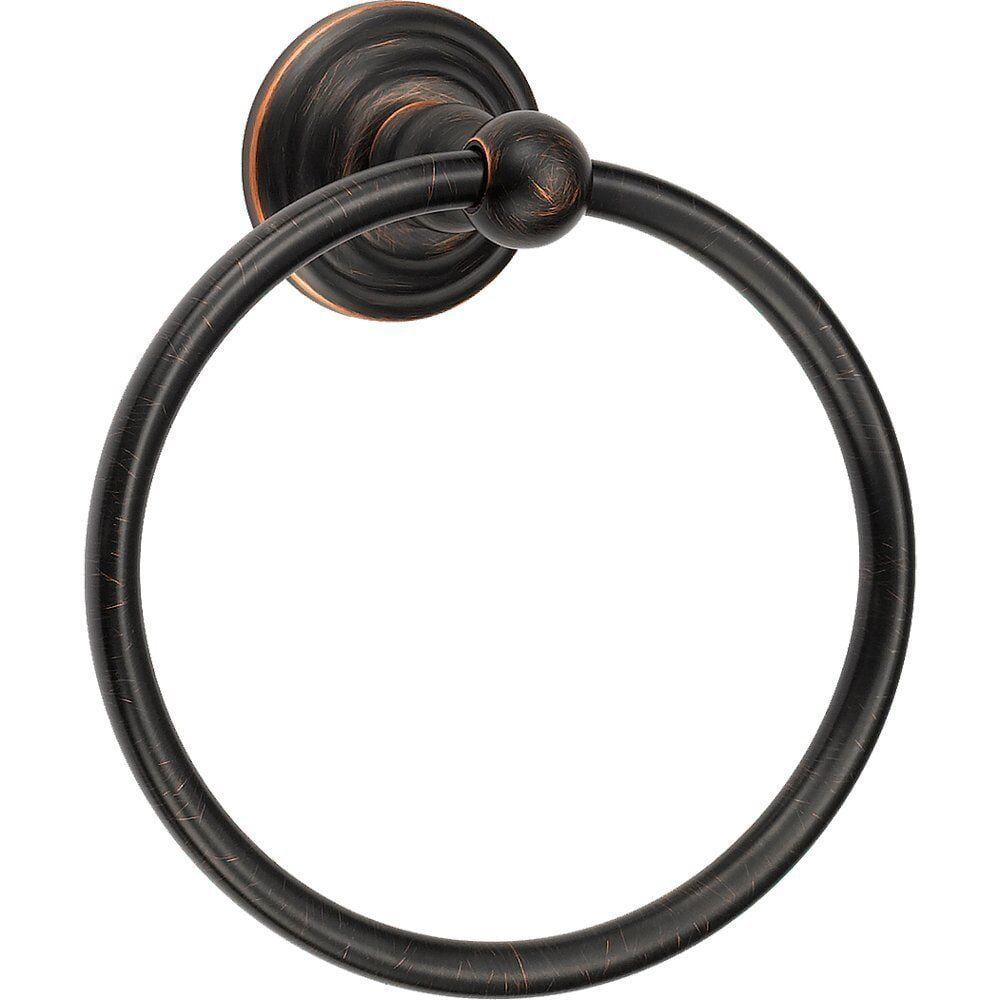 Oil Rubbed Bronze Round Towel Ring with Concealed Mount