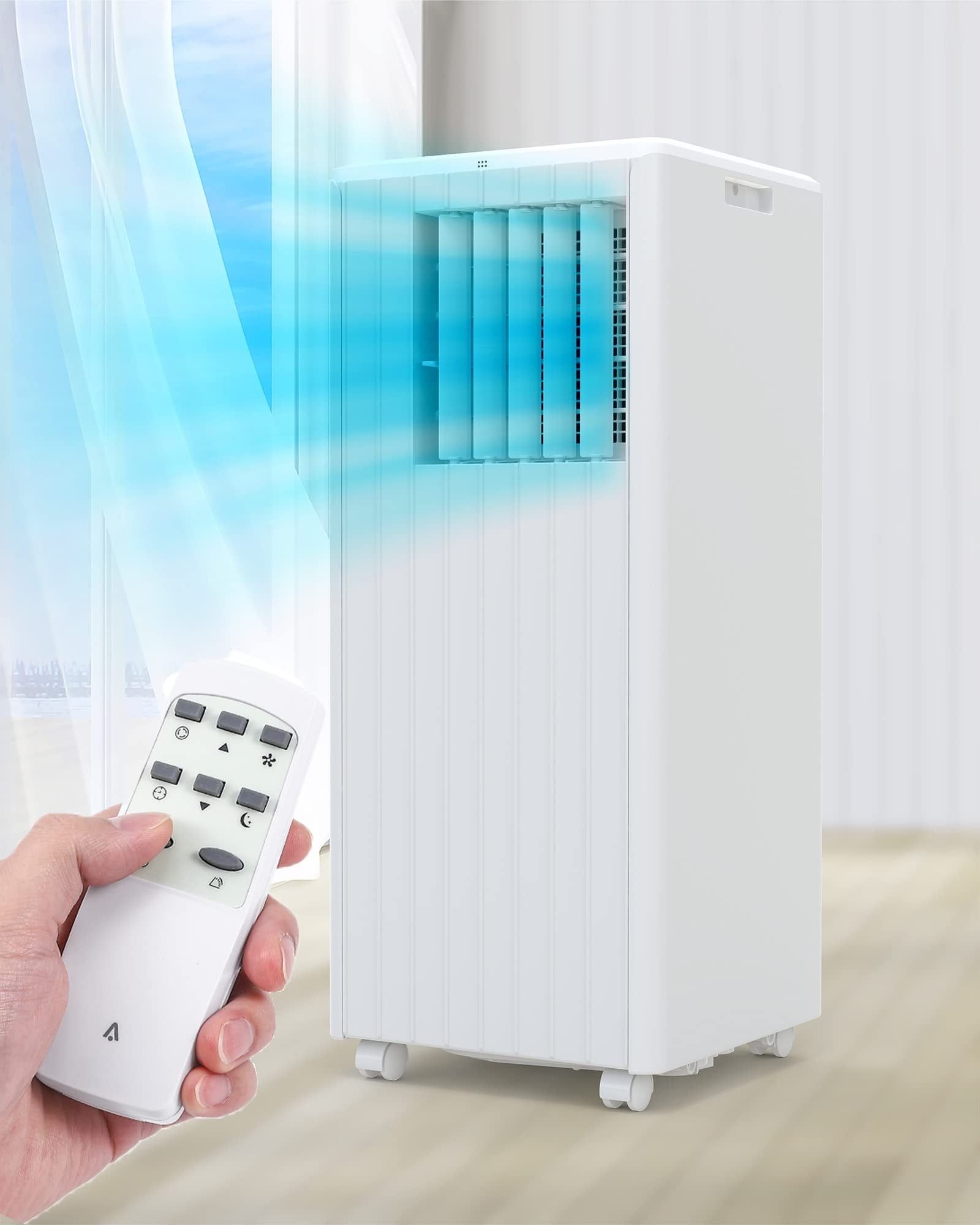 White Portable 8000 BTU Air Conditioner with Remote and Sleep Mode