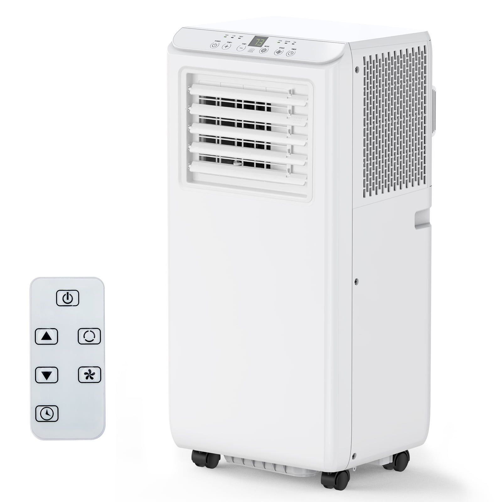 8000 BTU White Portable Air Conditioner with Remote and Sleep Mode