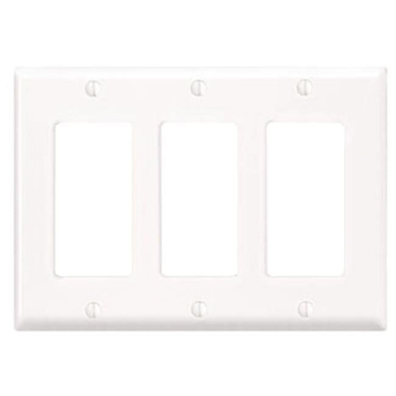 White 3-Gang Thermoset Mounting Plate