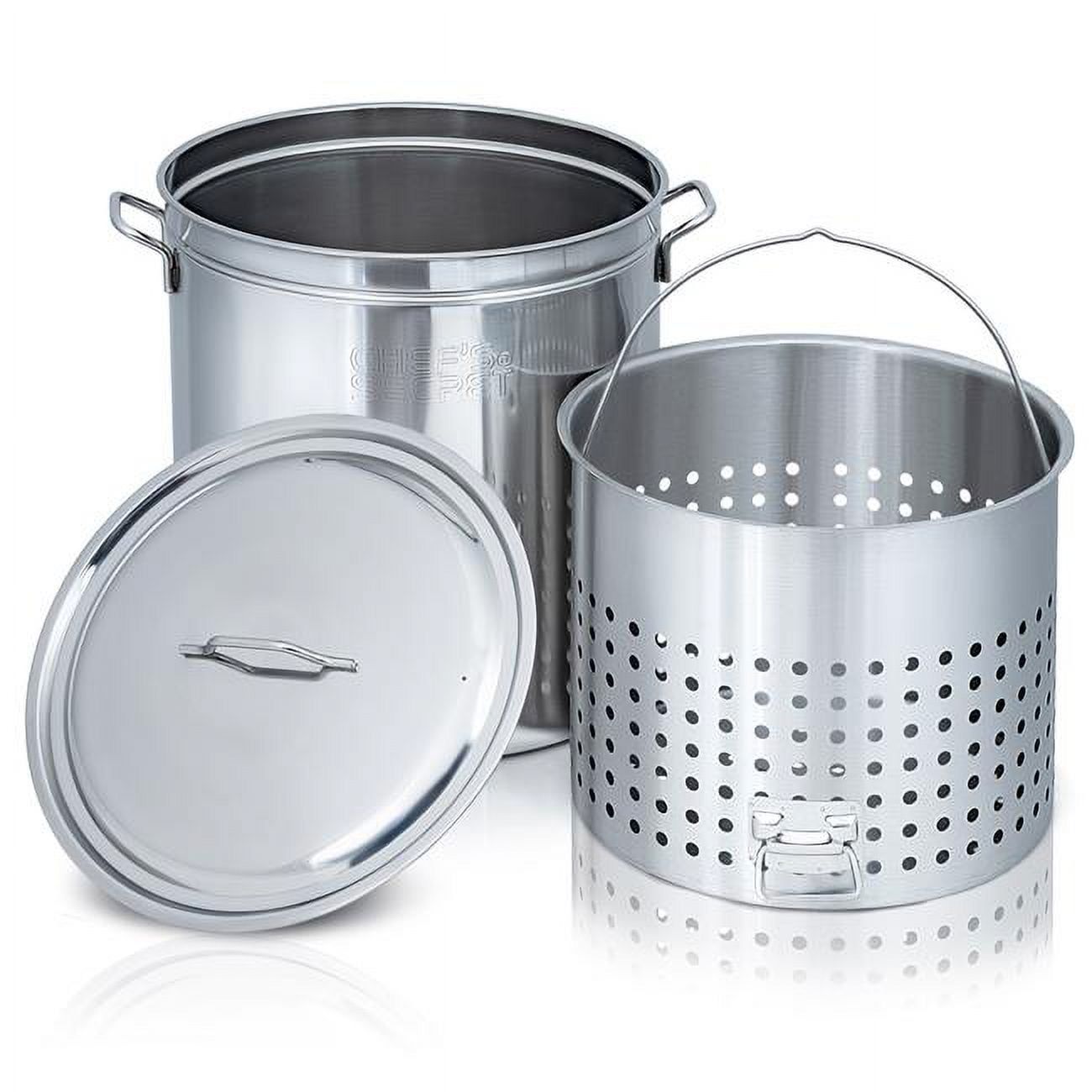 82 Quart Stainless Steel Stockpot with Basket Insert