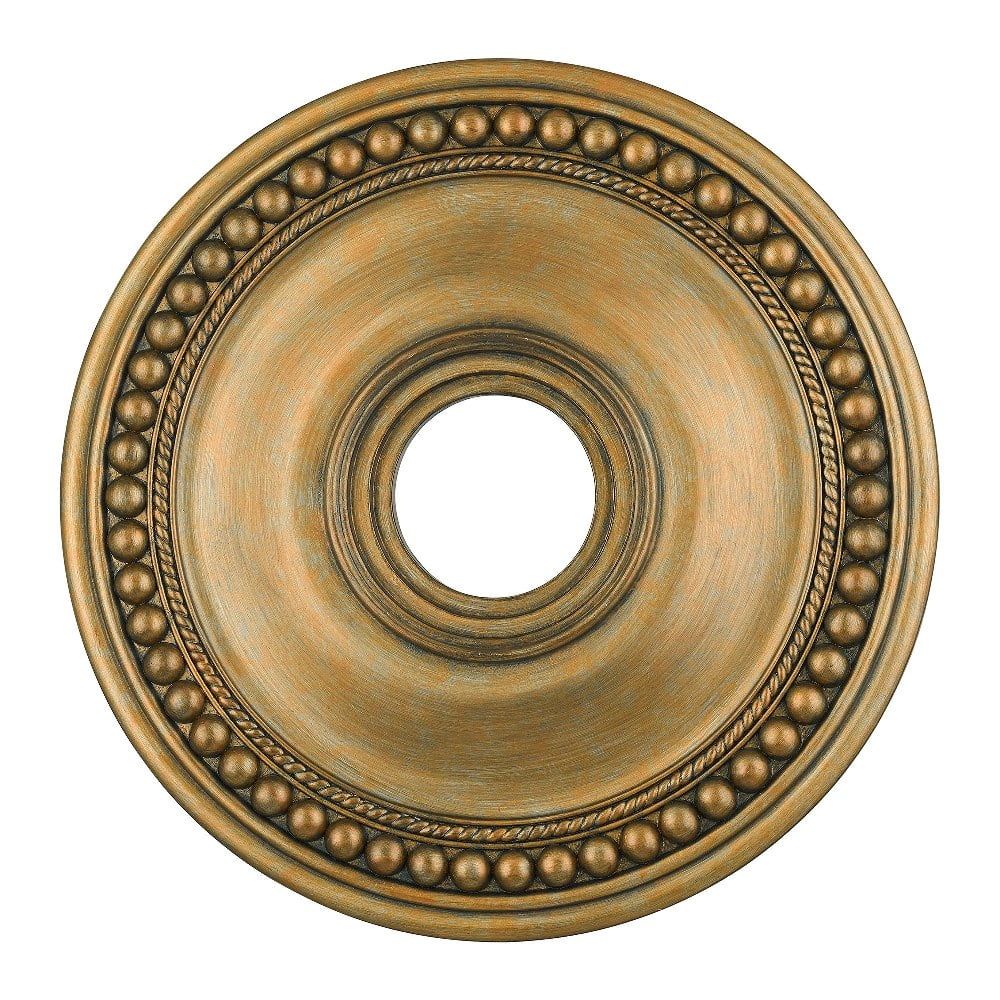 Antique Gold Leaf Ornate 20" Ceiling Medallion