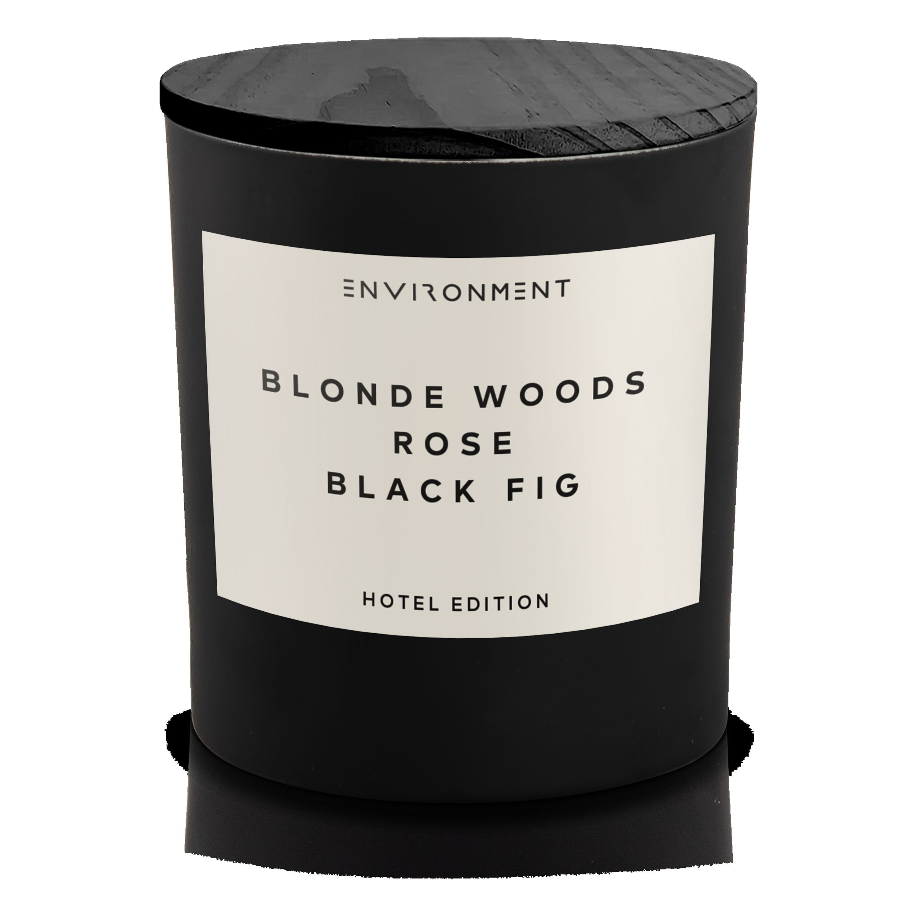 8oz Black Soy Candle with Blonde Woods and Rose