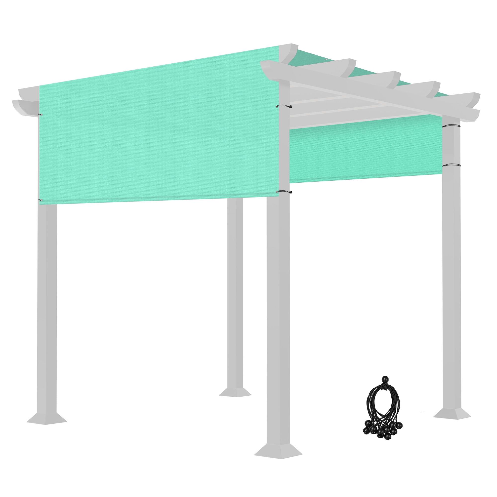 Light Blue 8x10 Ft HDPE Pergola Canopy Replacement Cover