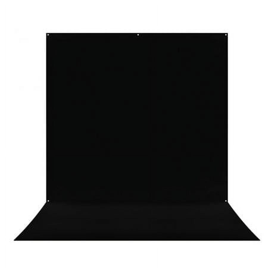 Rich Black 8x13' Wrinkle-Resistant Backdrop with Grommets