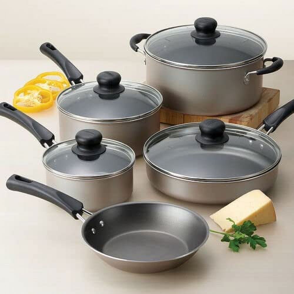 Champagne 9-Piece Nonstick Aluminum Cookware Set