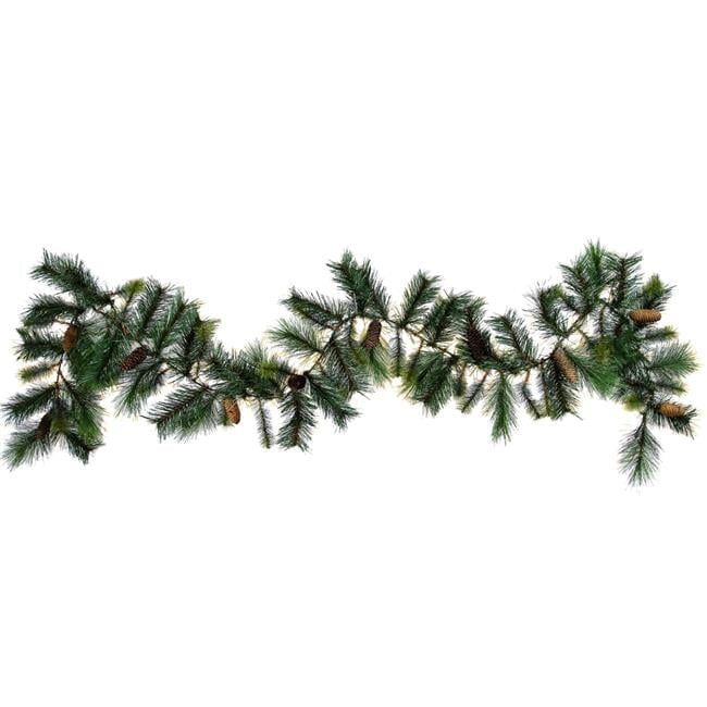 9-Foot Green Artificial Pine Cone Christmas Garland